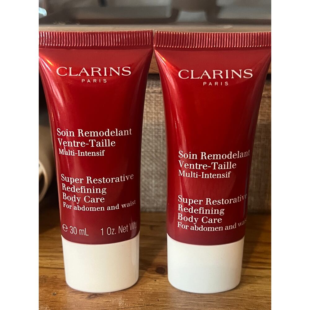 2 X Clarins Super Restorative Body Care 1 oz Sealed Tube Travel
